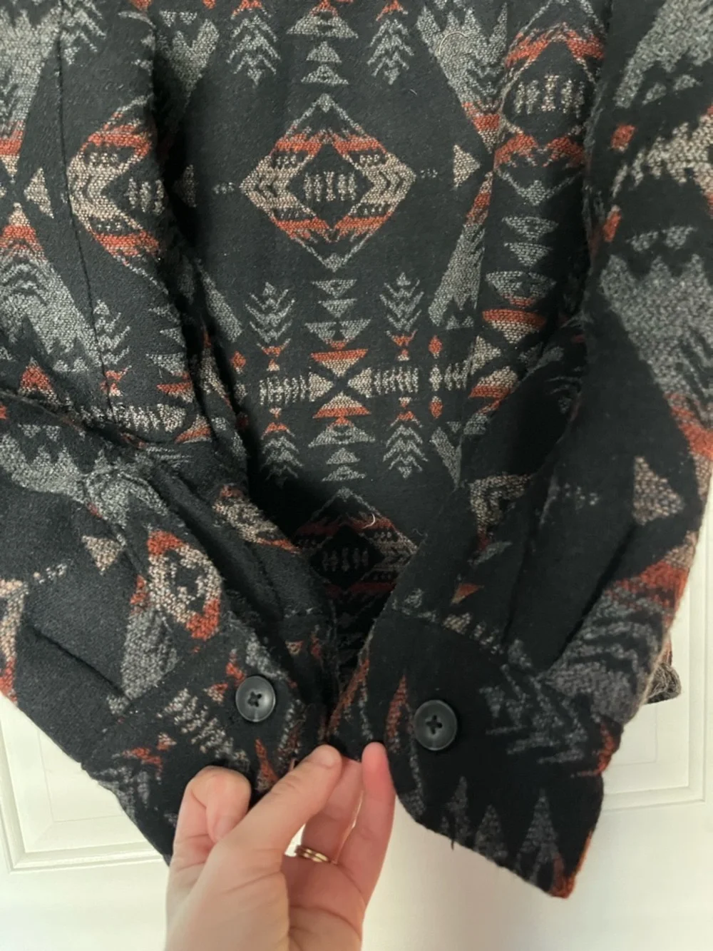 Sherpa Lined Wool Blend Shirt Jacket | XL